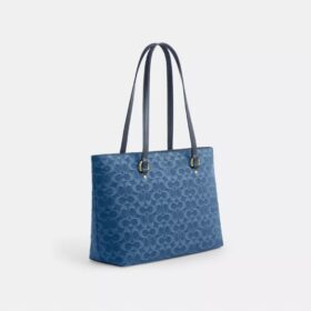 Station Tote bag van kenmerkend denim