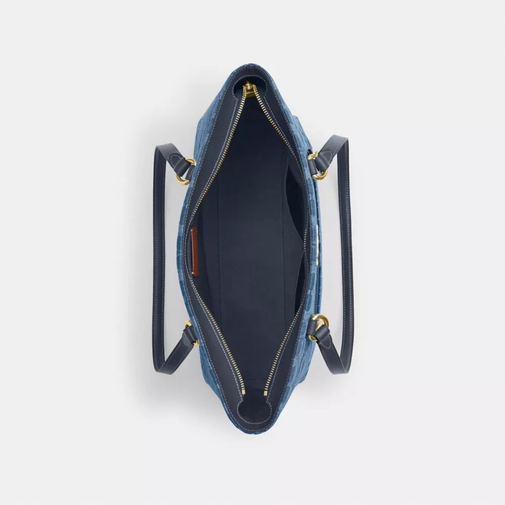 Station Tote bag van kenmerkend denim