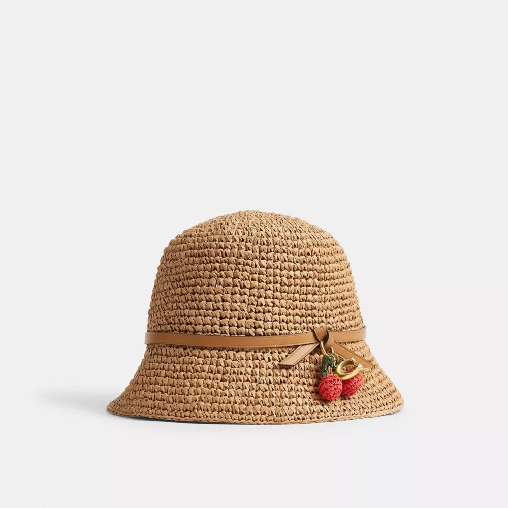 Strohoed met kersendetail
