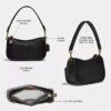 Swinger-tassen 20 met ketting in Crystal Signature-jacquard