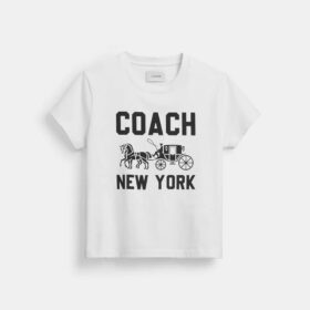 T-shirt met Horse and Carriage van biologisch katoen