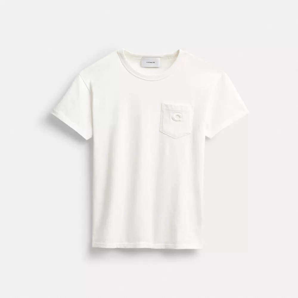 T-shirt met korte mouwen en zakje van biologisch katoen