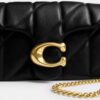 Tabby Chain Crossbodytas 19 met doorgestikt patroon