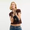 Tabby Chain Crossbodytas 19 met doorgestikt patroon
