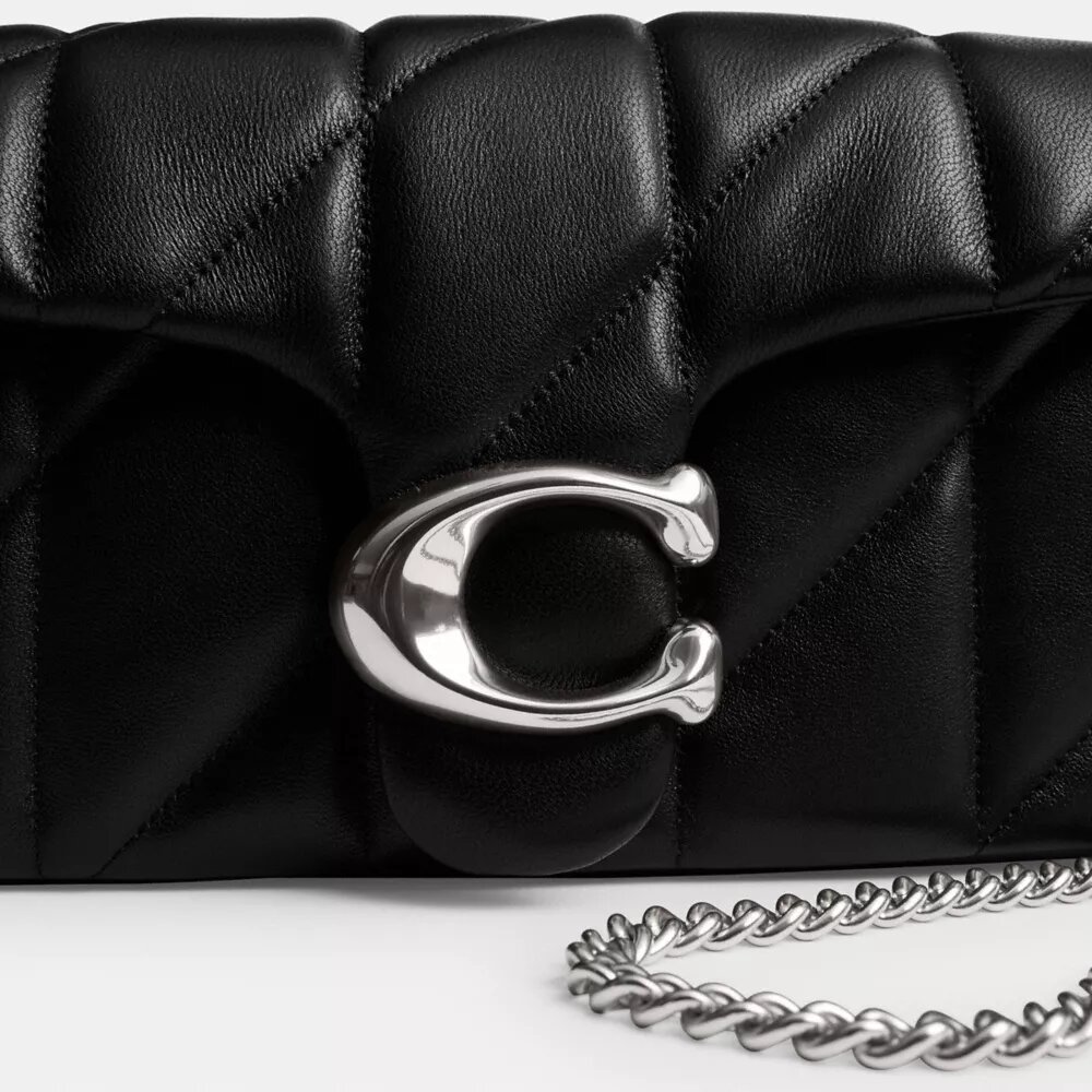 Tabby Chain Crossbodytas 19 met doorgestikt patroon
