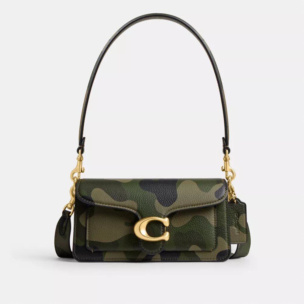 Tabby-schoudertas 20 met camouflageprint