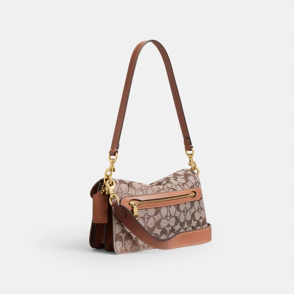 Tabby-schoudertas 26 in Crystal Signature Jacquard