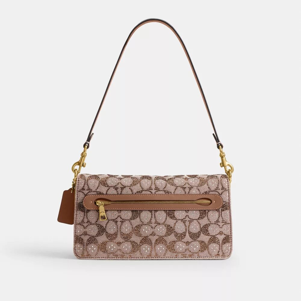 Tabby-schoudertas 26 in Crystal Signature Jacquard