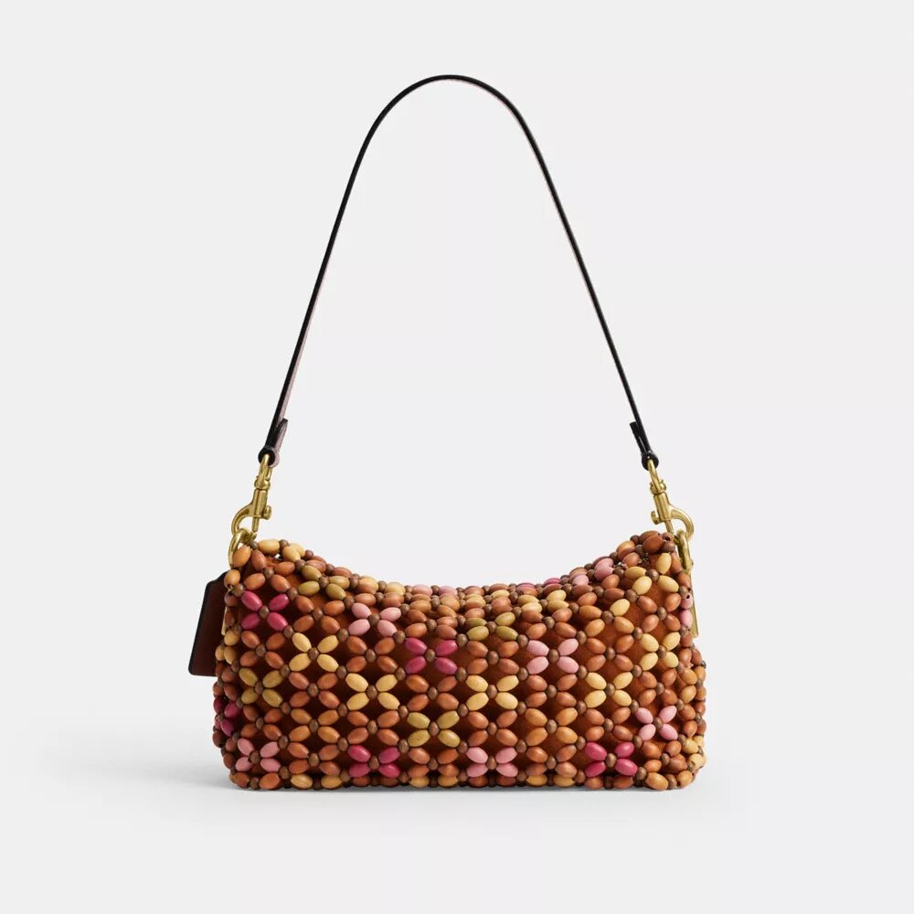 Tabby-schoudertas 26 met houten kralen
