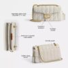 Tabby-schoudertas 26 met kussenquiltpatroon