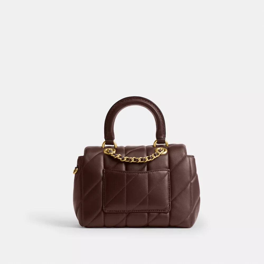 Tabby-tas met handvat en doorgestikt patroon