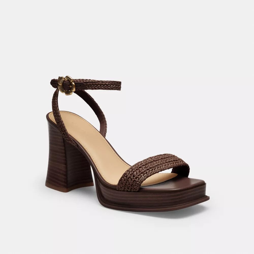 Tea Rose-Plateausandalen