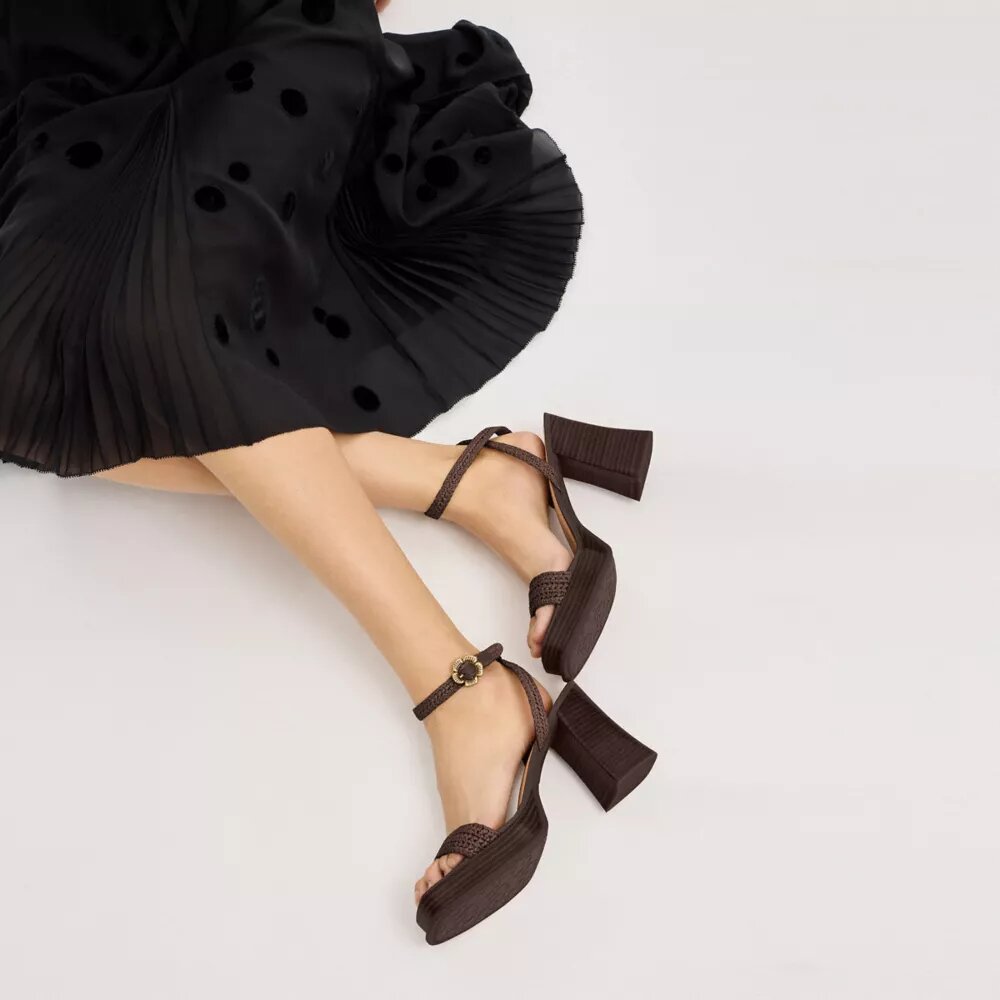Tea Rose-Plateausandalen