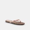 Teenslippers met strik in Signature Jacquard