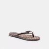 Teenslippers met strik in Signature Jacquard