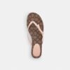 Teenslippers met strik in Signature Jacquard