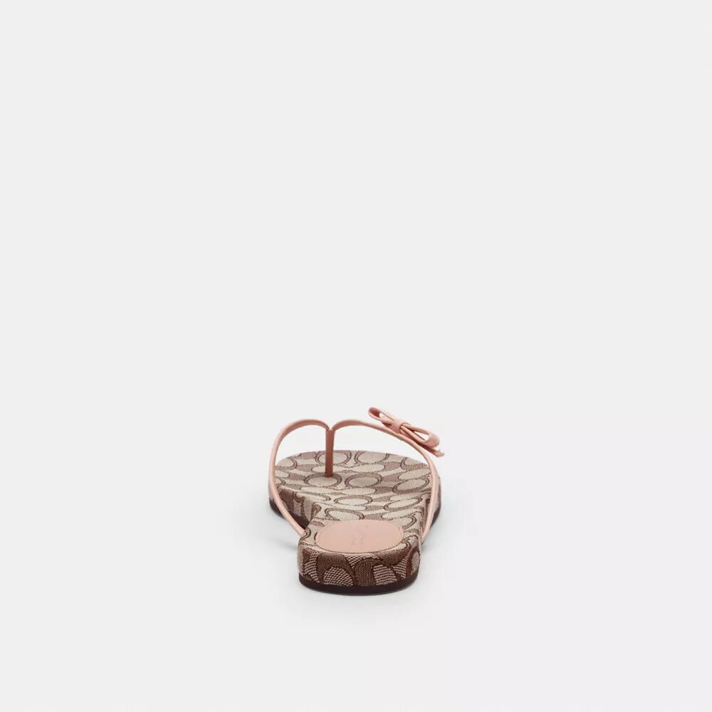 Teenslippers met strik in Signature Jacquard