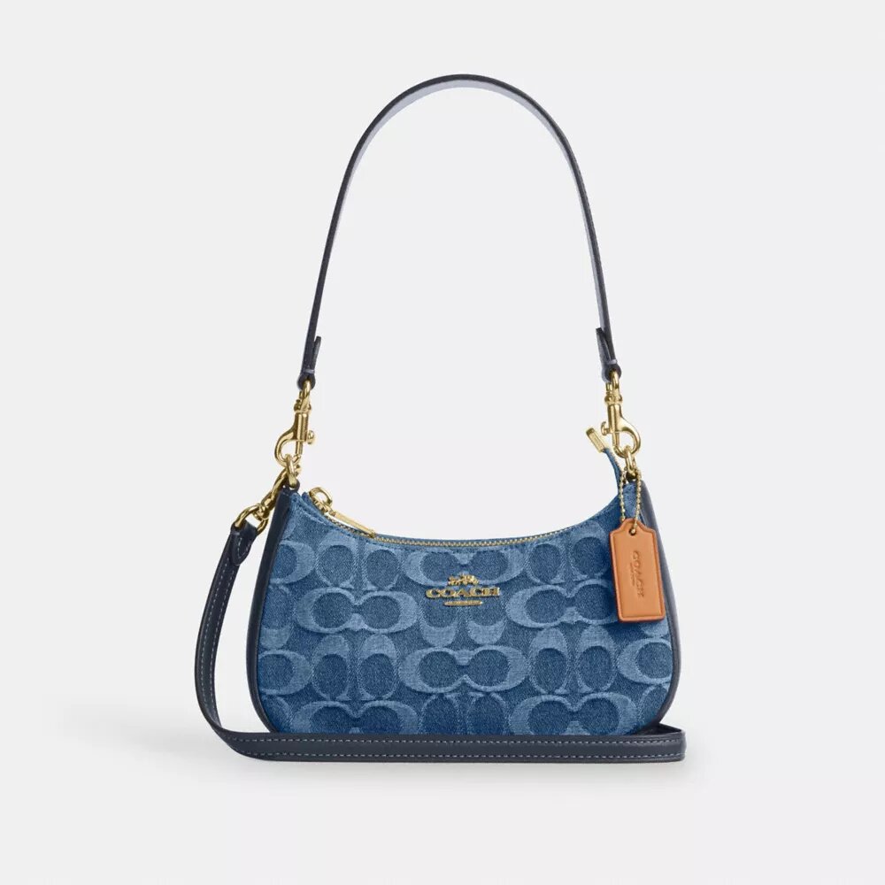 Teri Mini-crossbodytas in kenmerkend denim