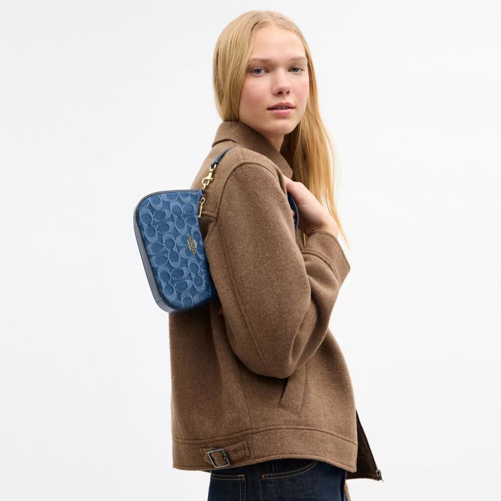Teri Mini-crossbodytas in kenmerkend denim