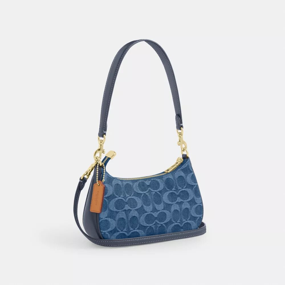 Teri Mini-crossbodytas in kenmerkend denim