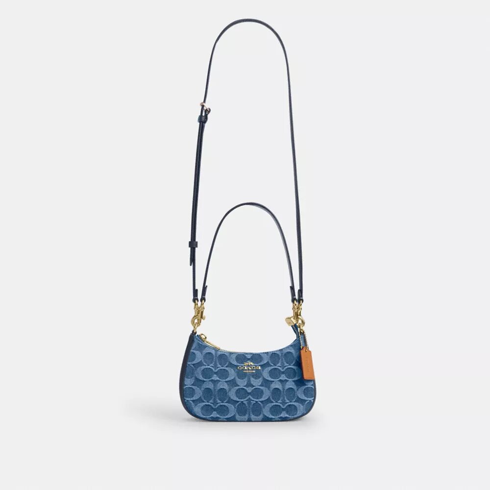 Teri Mini-crossbodytas in kenmerkend denim