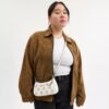 Teri Mini-crossbodytas met bloemenapplicatie