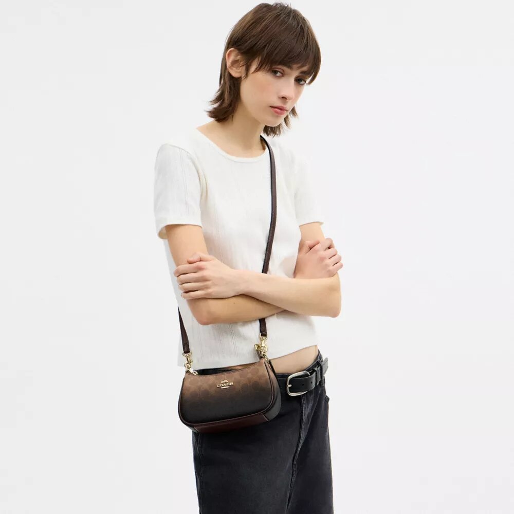 Teri Mini-crossbodytas van Ombre Signature Canvas