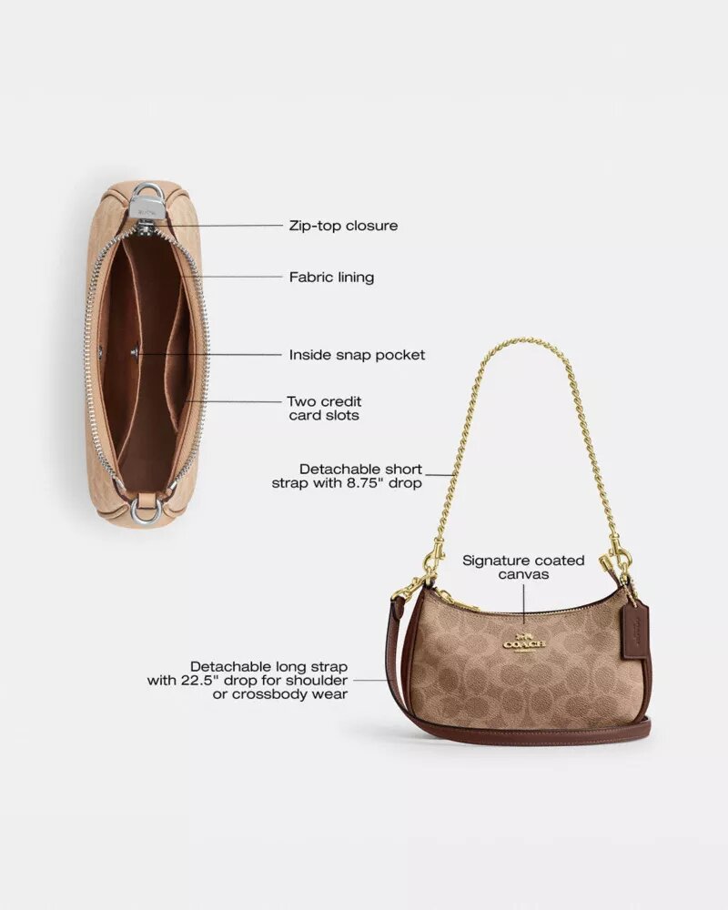 Teri Mini-crossbodytas van Signature Canvas