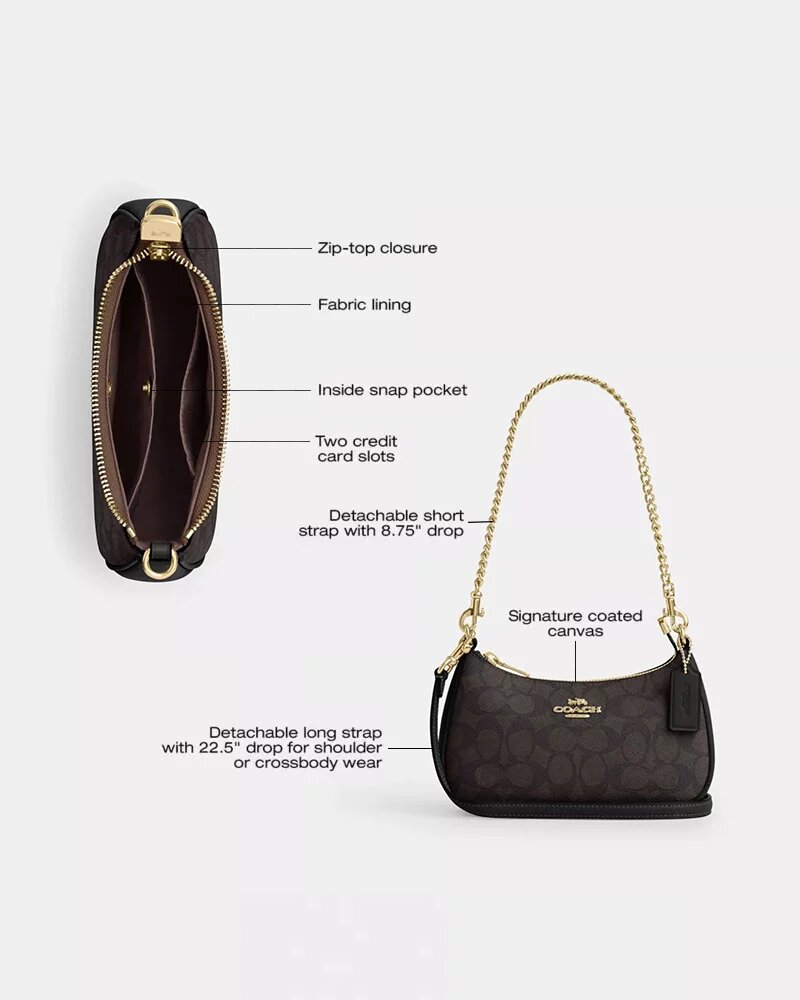 Teri Mini-crossbodytas van Signature Canvas