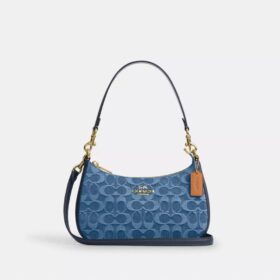 Teri-schoudertas in kenmerkend denim