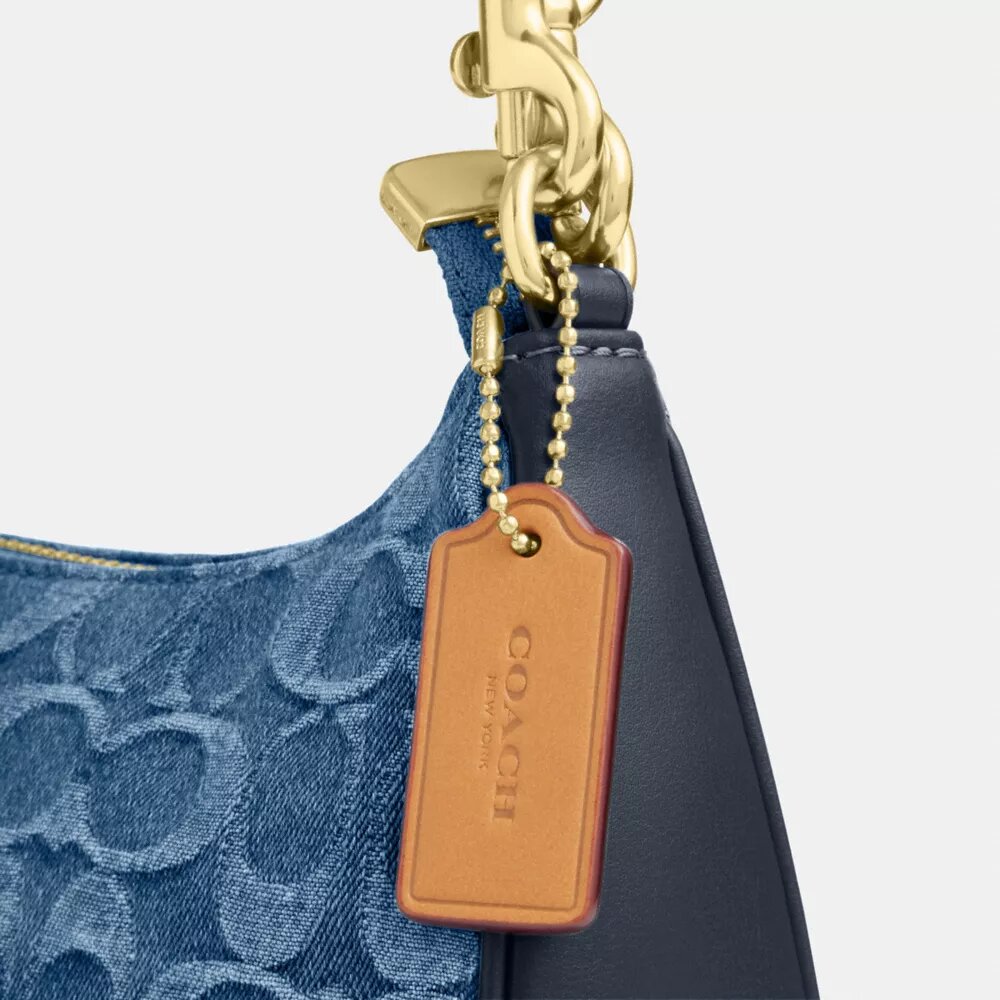 Teri-schoudertas in kenmerkend denim