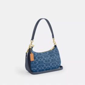 Teri-schoudertas in kenmerkend denim