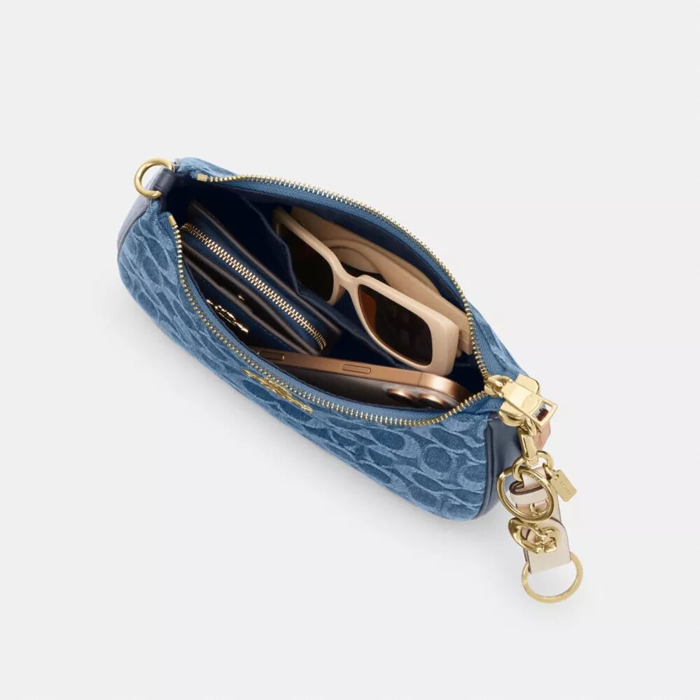 Teri-schoudertas in kenmerkend denim