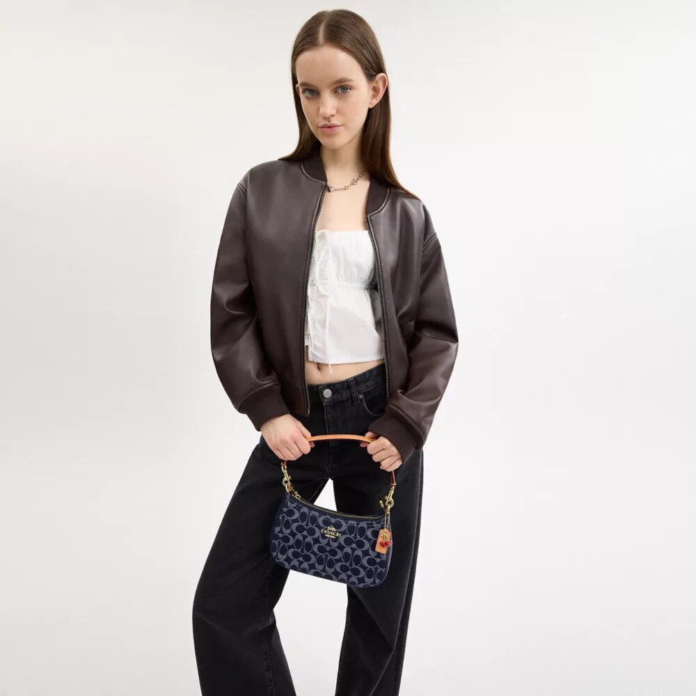 Teri-schoudertas in kenmerkend denim