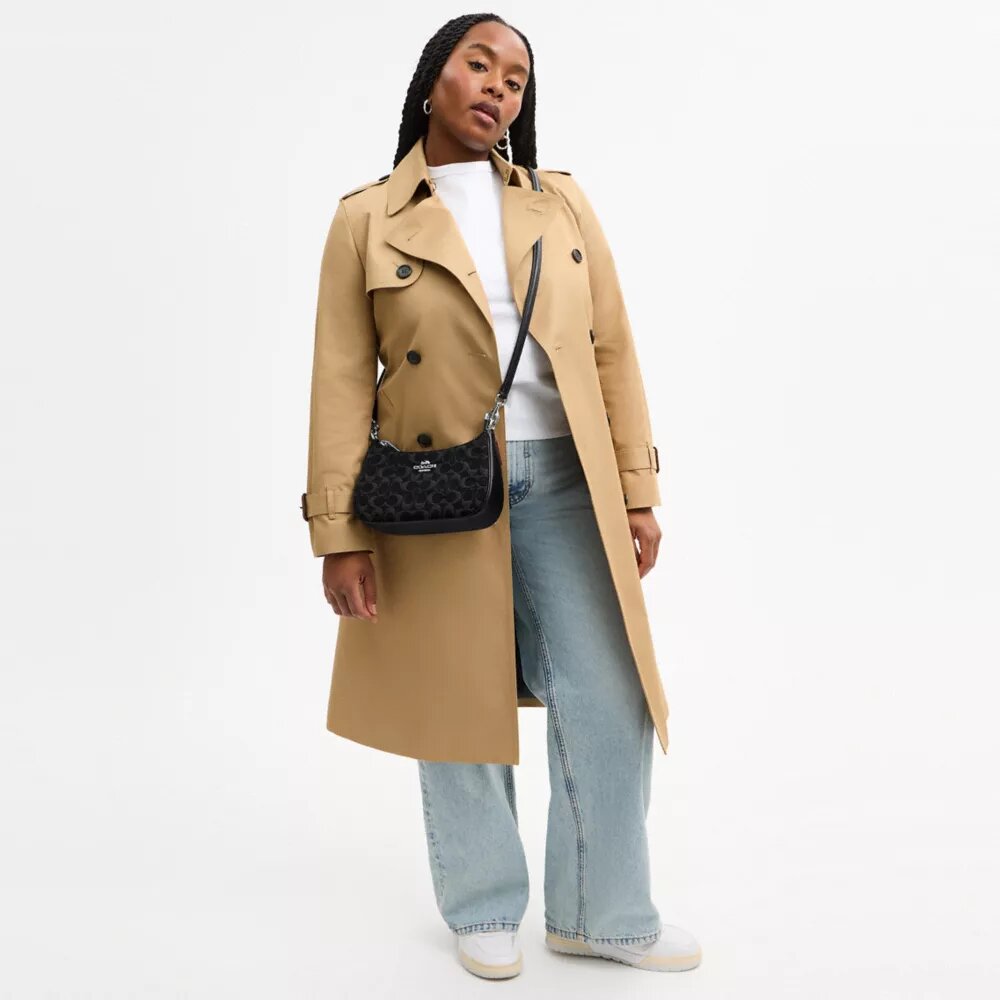 Teri-schoudertas in kenmerkend denim