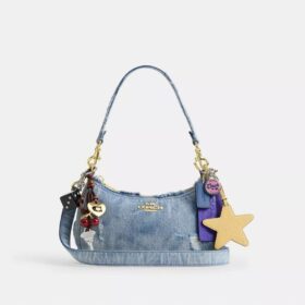 Teri-schoudertas van Loved Denim met bedels