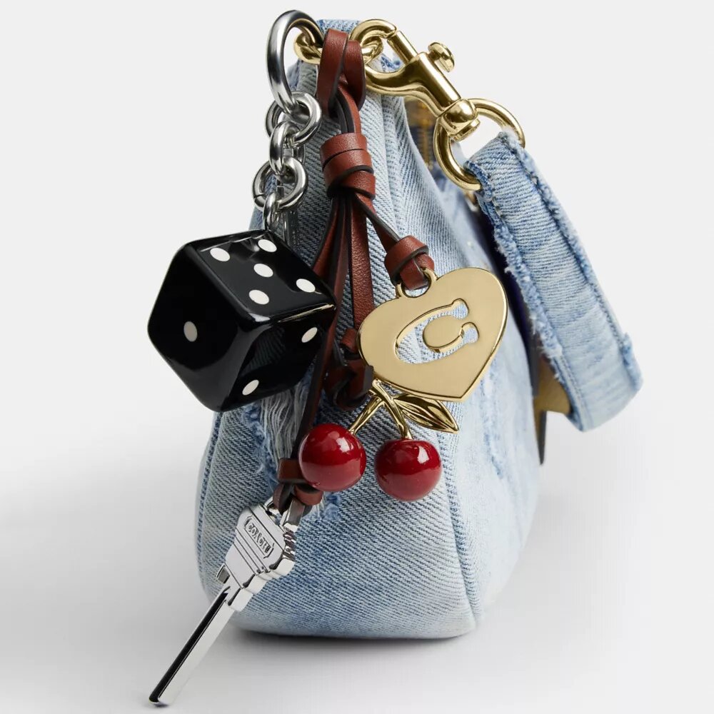 Teri-schoudertas van Loved Denim met bedels