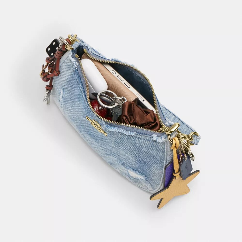 Teri-schoudertas van Loved Denim met bedels