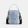 Tristan-crossbodytas 14 in geliefd Signature-denim met bedels