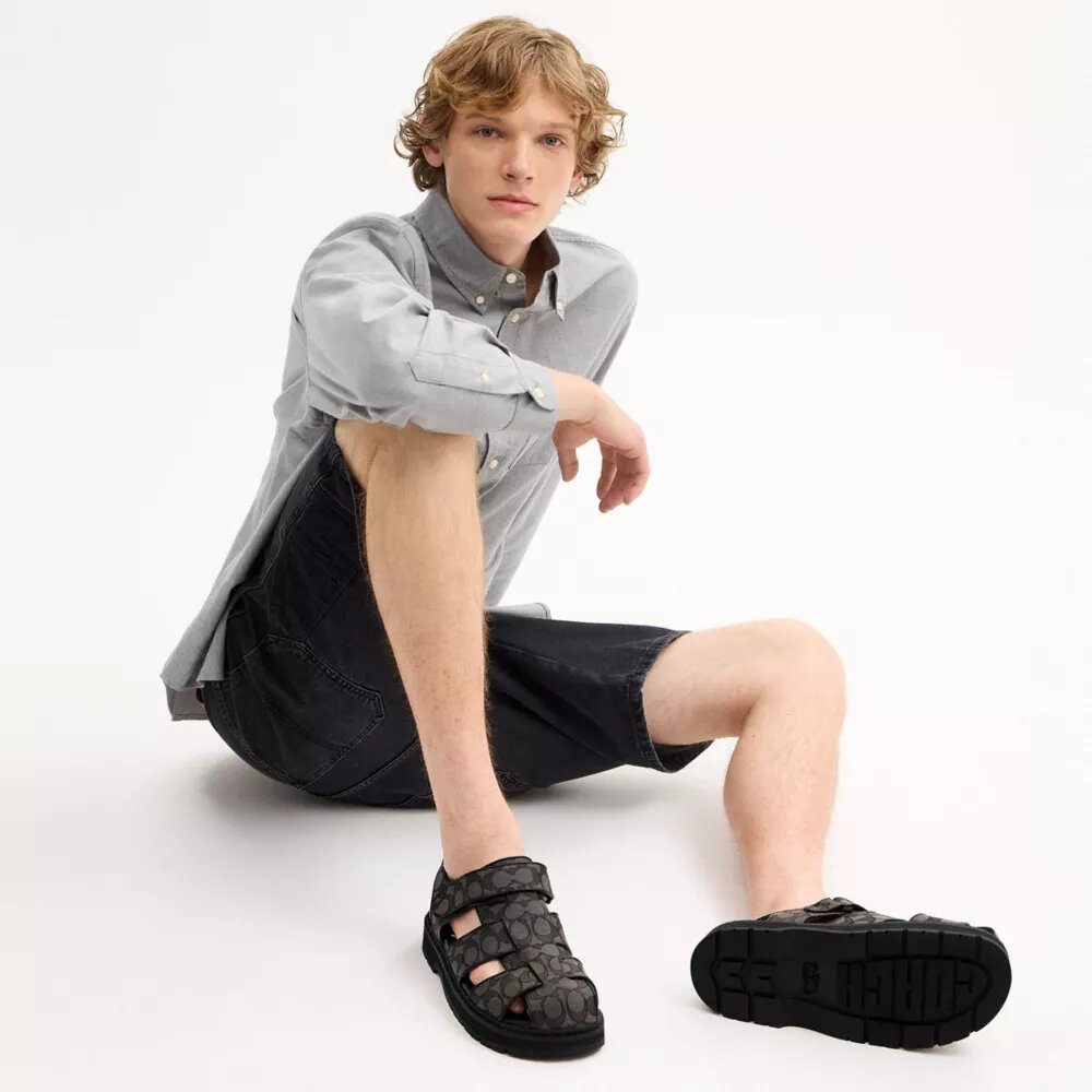 Visserssandal in kenmerkend jacquard