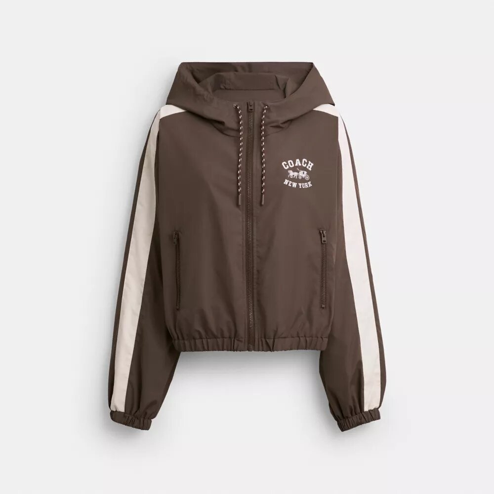Windjack met kleurblokken van gerecycled Polyester
