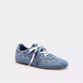Zachte sneakers in kenmerkend denim