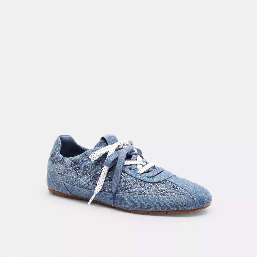 Zachte sneakers in kenmerkend denim
