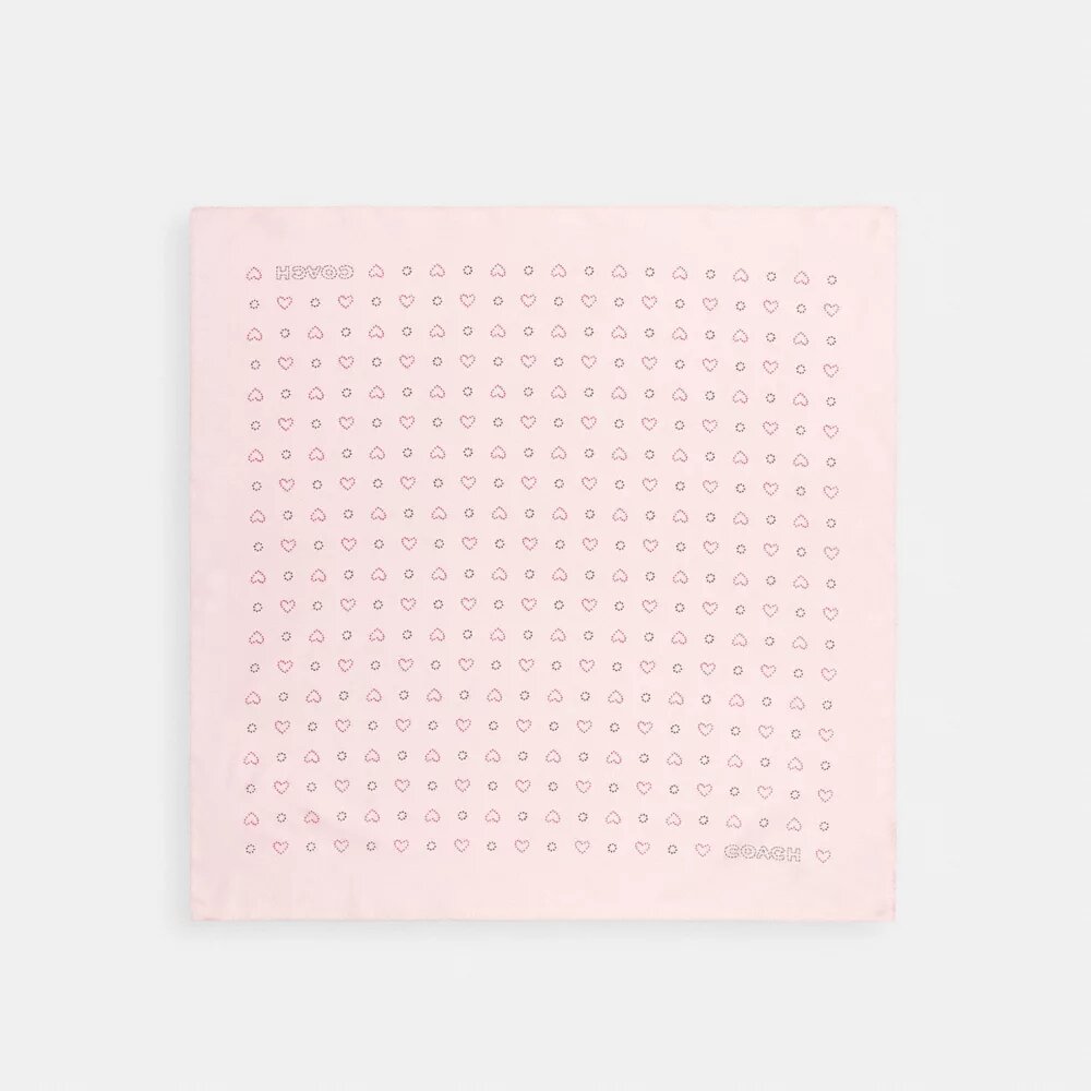 Zijden bandana met stippen- en hartjesprint