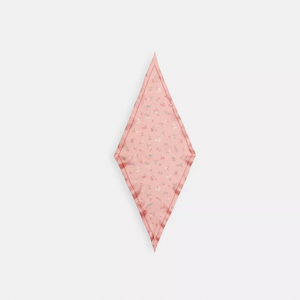 Zijden diamantsjaal met bloemenprint