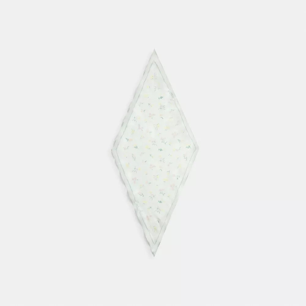 Zijden diamantsjaal met bloemenprint