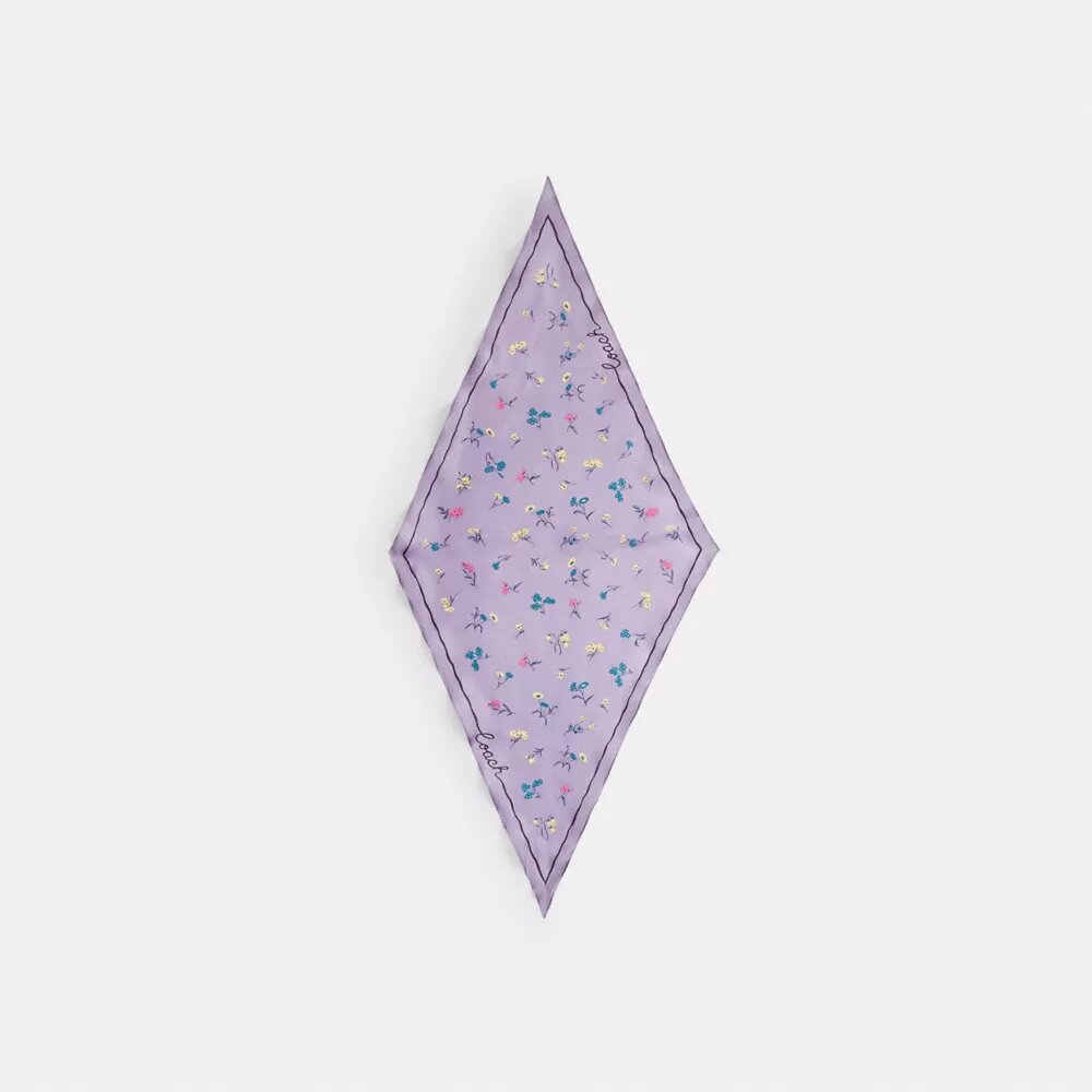 Zijden diamantsjaal met bloemenprint