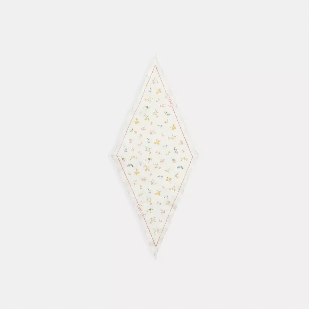 Zijden diamantsjaal met bloemenprint