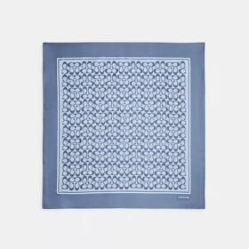Zijden vierkante sjaal met kenmerkende print met textuur