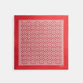 Zijden vierkante sjaal met kenmerkende print met textuur